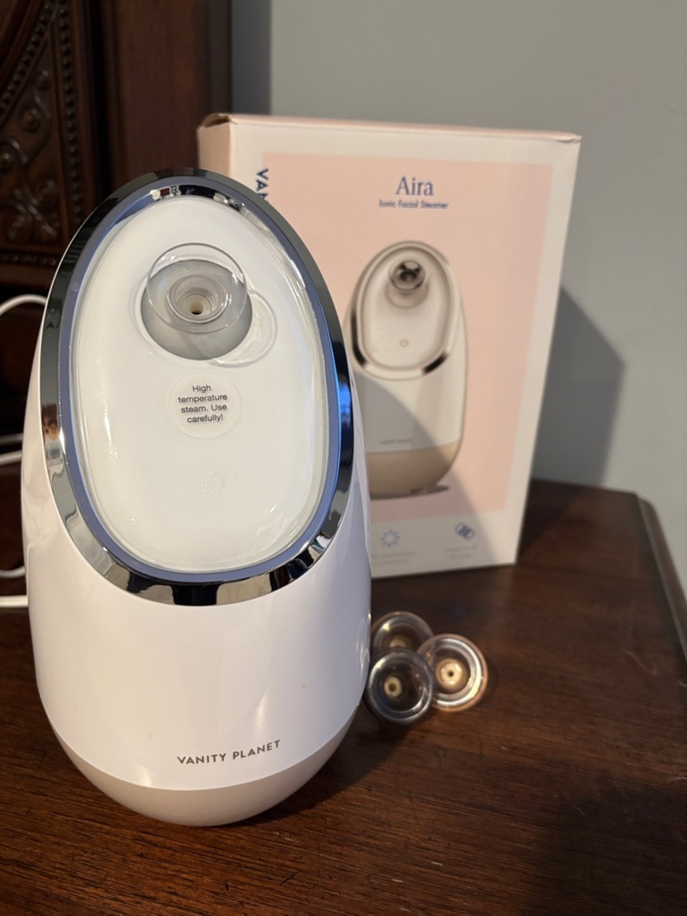 Vanity Planet Aira White Ionic Facial Steamer